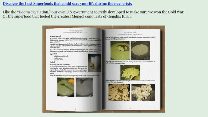 The Lost Superfoods Details